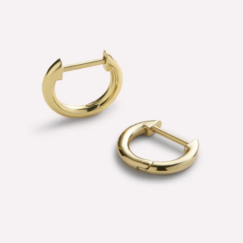 Ana Luisa Small Huggie Gold Sterling SIlver Hoops